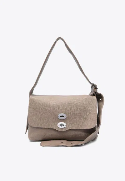 Zanellato Medium Postina Centauro Shoulder Bag In Taupe