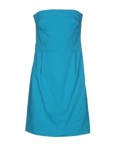 Roberto Cavalli Short Dresses In Turquoise