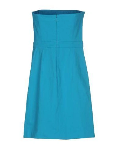Shop Roberto Cavalli Short Dresses In Turquoise