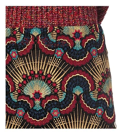 Shop Valentino Enchanted Wonderland Macramé-lace Midi Skirt In Multi Lurex