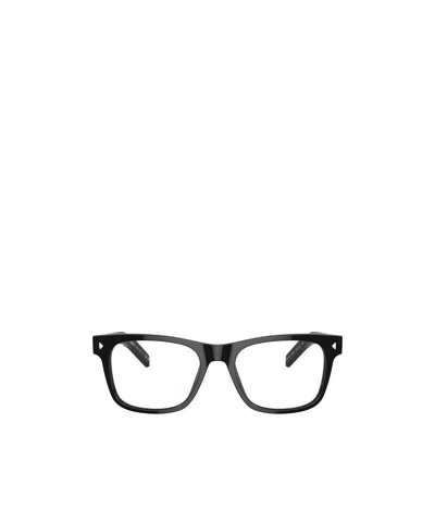 Prada 55mm Rectangular Blue Light Blocking Glasses In Black