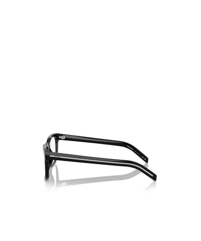 Prada 55mm Rectangular Blue Light Blocking Glasses In Black