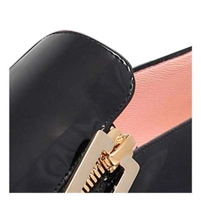 Shop Roger Vivier Polly Leather Loafers In Black