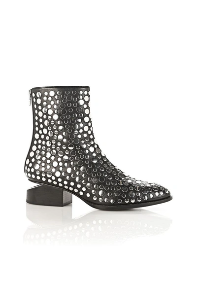 Alexander Wang Studded Anouck Boot With Rhodium In Black