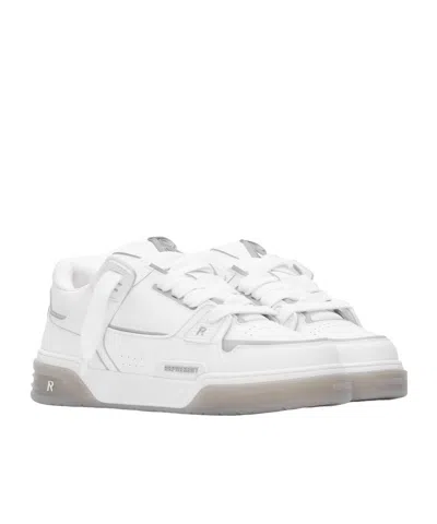 Represent Studio Leather Gradient Sole Sneakers In White