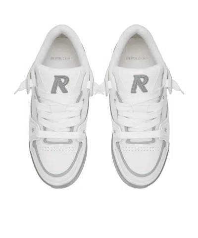 Represent Studio Leather Gradient Sole Sneakers In White