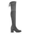 Stuart Weitzman Tieland Suede Over-the-knee Boots In Slate Medium Gray Suede