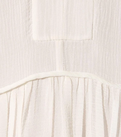 Shop Chloé Cotton And Silk Dress In White