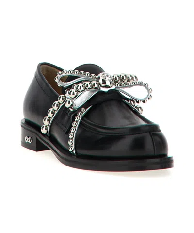 Mach&mach Mach & Mach 'crystal Studs' Loafers In Black