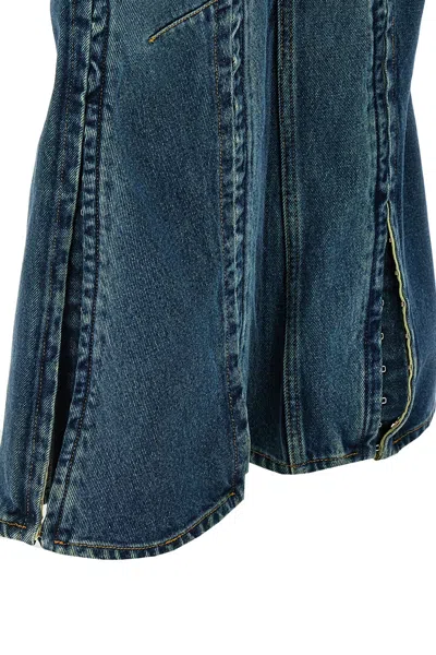 Y/project Staple Hook And Eye Denim With Pockets In Blue