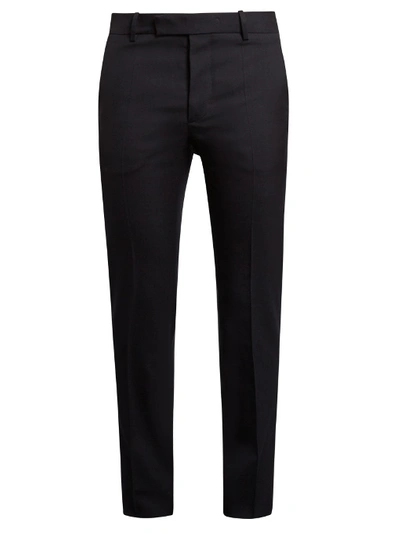Marni Slim Cropped Sanded Twill Trousers In Black