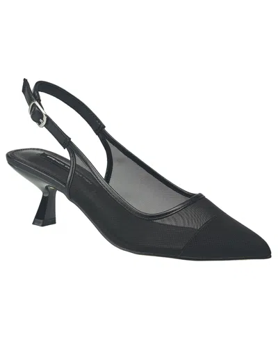 French Connection Women's Elea Mesh And Stone Slingback In Black
