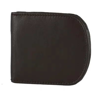 Ctm Men's Leather Front Pocket C-fold Taxi Wallet In Black