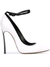 CASADEI ankle strap pumps,PATENTLEATHER100%