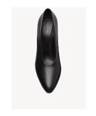 The Row Prudens 90 Leather Pumps In Black