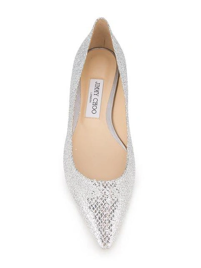 Shop Jimmy Choo Romy Ballerinas - Metallic