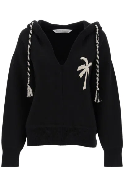 PALM ANGELS PALM KNITTED HOODIE 