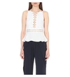 JONATHAN SIMKHAI Lace-up crepe top