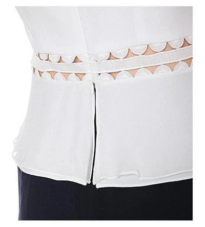 Shop Jonathan Simkhai Lace-up Crepe Top In White