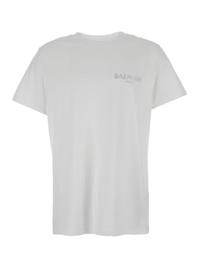 Balmain Vintage Gel-logo T-shirt In White