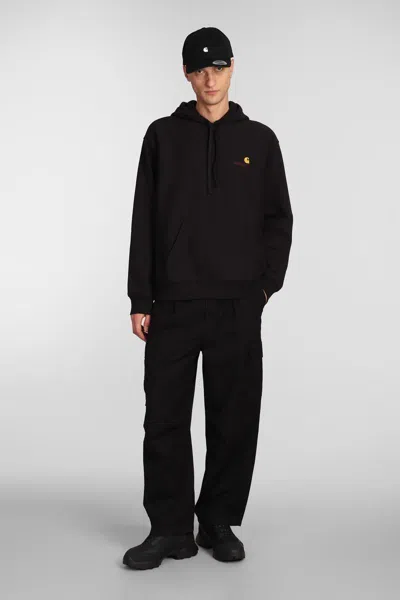 Carhartt -wip Hooded American Script Sweatshirt In Black