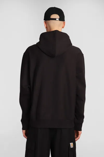 Carhartt -wip Hooded American Script Sweatshirt In Black