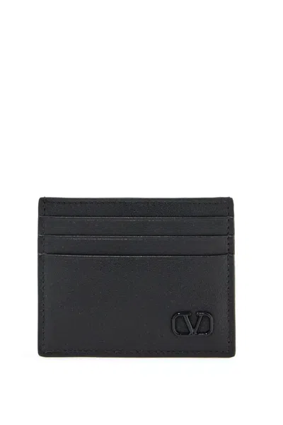 Valentino Vlogo Signature Card Holder In Black