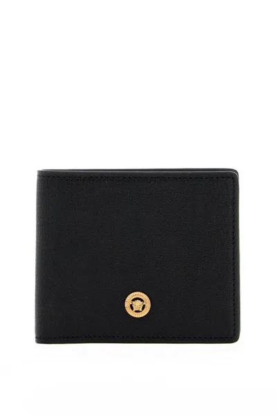 Versace - Black Medusa Biggie Bifold Leather Wallet - Men's In Black