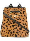 CHARLOTTE OLYMPIA 'Feline' bucket shoulder bag,CALFHAIR100%