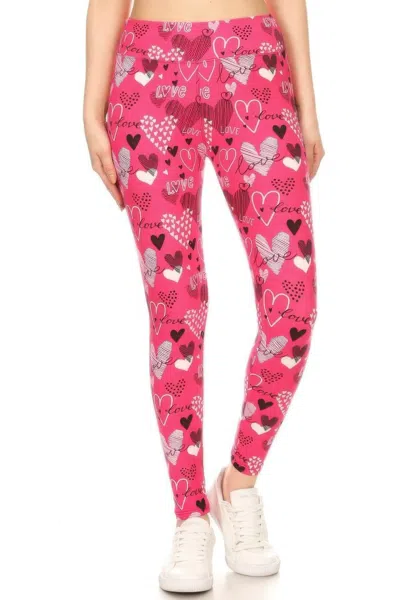 Fashnzfab Yoga Band Buttery Soft Print Leggings In Multi