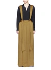 LANVIN Knotted suspender crepe maxi skirt