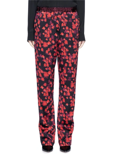 Shop Givenchy Floral Print Silk Satin Pyjama Pants