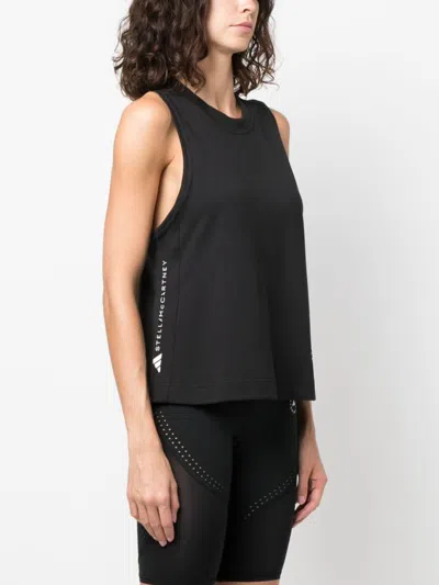 Adidas By Stella Mccartney Adidas By Stella Mc Cartney Logo Sporty Tank Top In Black