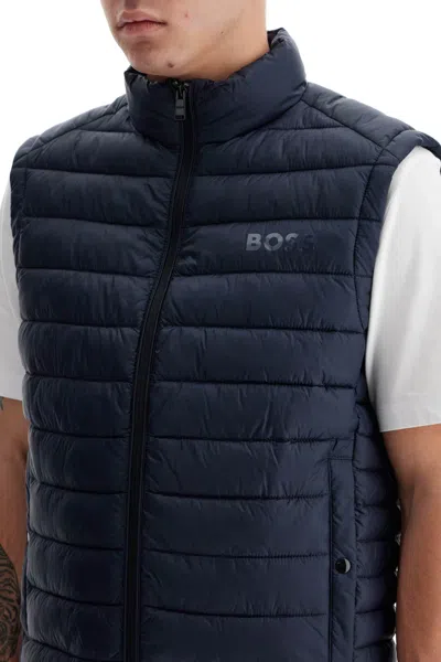 Hugo Boss Foldable Padded Vest In Blue