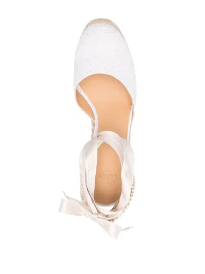Castaã±er Castañer Bilina Jute Wedge Espadrilles In White