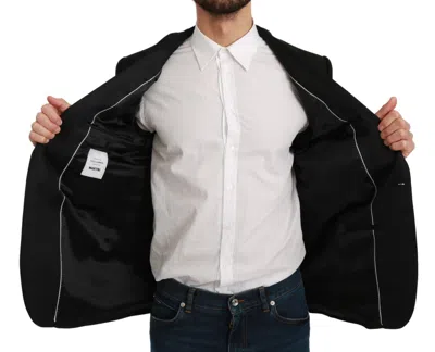 Dolce & Gabbana Black Single Breasted Formal Wool Blazer In Black