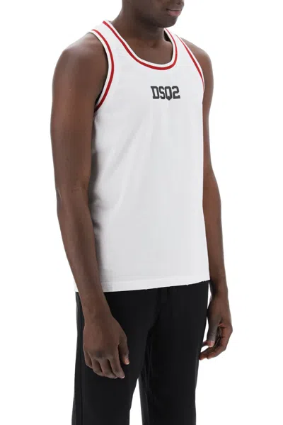 Dsquared2 "cotton Dsq2 Cool Tank In White