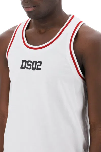 Dsquared2 "cotton Dsq2 Cool Tank In White