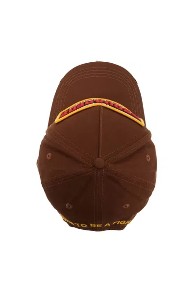 Dsquared2 Baseball Cap With Logo Patch Men In Brown