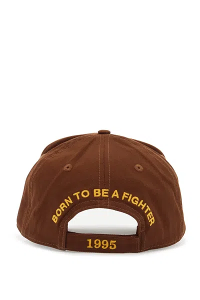 Dsquared2 Baseball Cap With Logo Patch Men In Brown