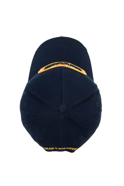 Dsquared2 Baseball Cap With Logo Patch In Blue