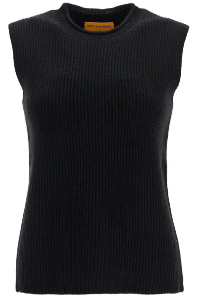 Guest In Residence Tailored Cashmere Vest In Black