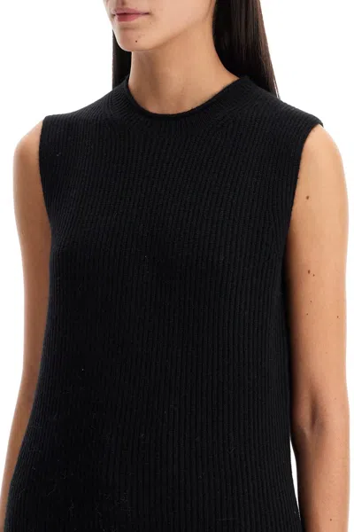 Guest In Residence Tailored Cashmere Vest In Black
