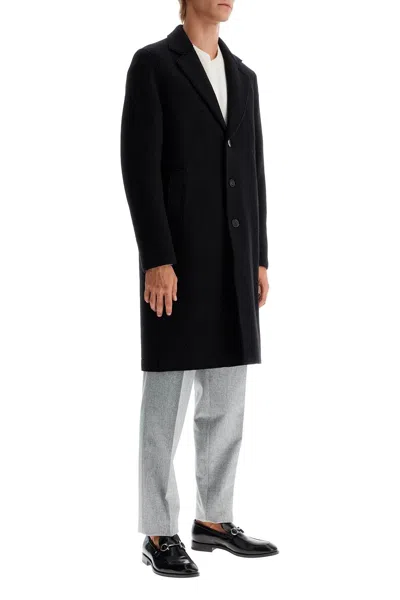 Harris Wharf London Cappotto Monopetto In Lana Cotta In Black