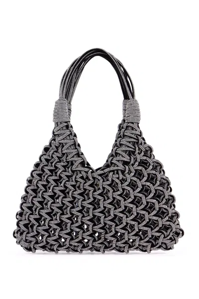 Hibourama Black Vannifique Small Bag With Crystals In Black