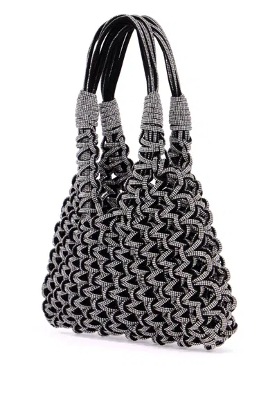 Hibourama Black Vannifique Small Bag With Crystals In Black