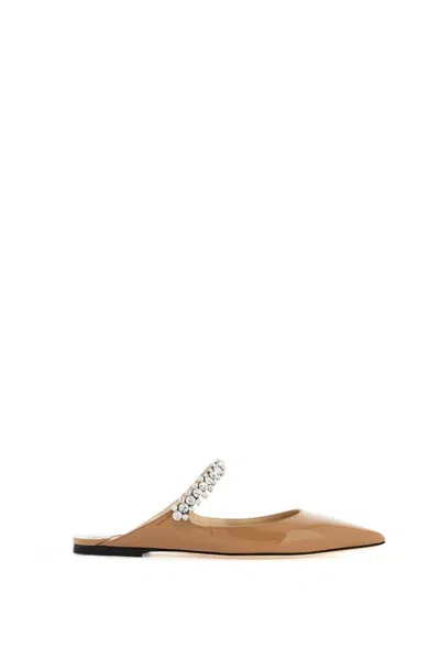 Jimmy Choo Bing Crystal-embellished Slippers In Beige