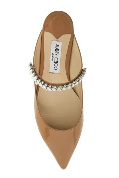 Jimmy Choo Bing Crystal-embellished Slippers In Beige