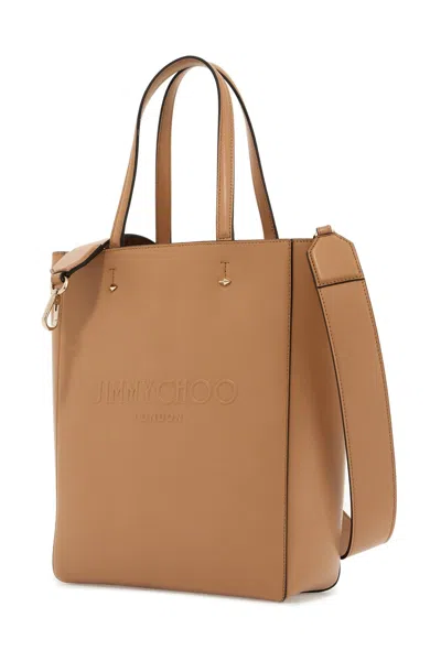 Jimmy Choo Smooth Leather Lenny N/s Tote Bag. In Black