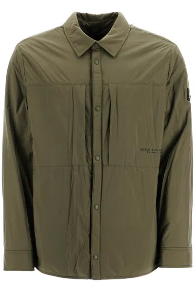 Moose Knuckles Ash Nylon Shirt-style Jacket In Green